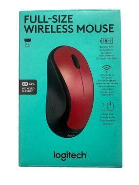 Logitech M310 Red Full Size Wireless Mouse M310 Flame Red 910-002486